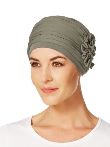 LOTUS TURBAN - Brown Green