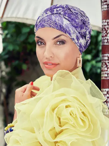 AMBER BOHO TURBAN - Purple Romance