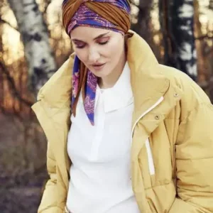 BELISA TURBAN - Purple Paisley Swirls