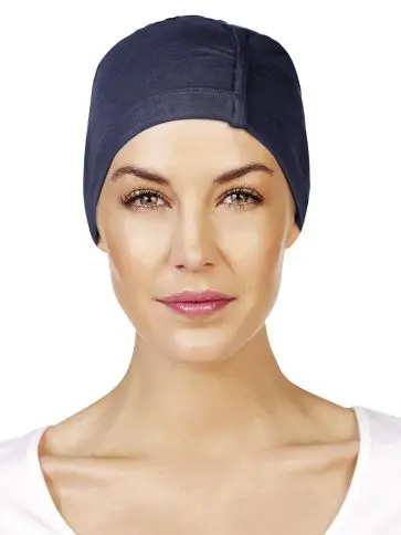 CHANDRA NIGHT CAP BAMBOO - Blue Melange