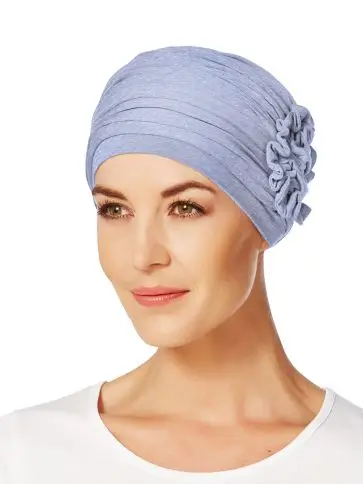 LOTUS TURBAN - Light Blue Melange