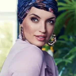 PEARL BOHO TURBAN VELVET - Flowery Twilight