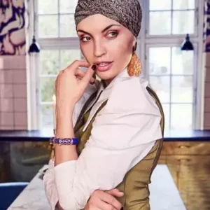 SAPPHIRE BOHO TURBAN - Blue Ink