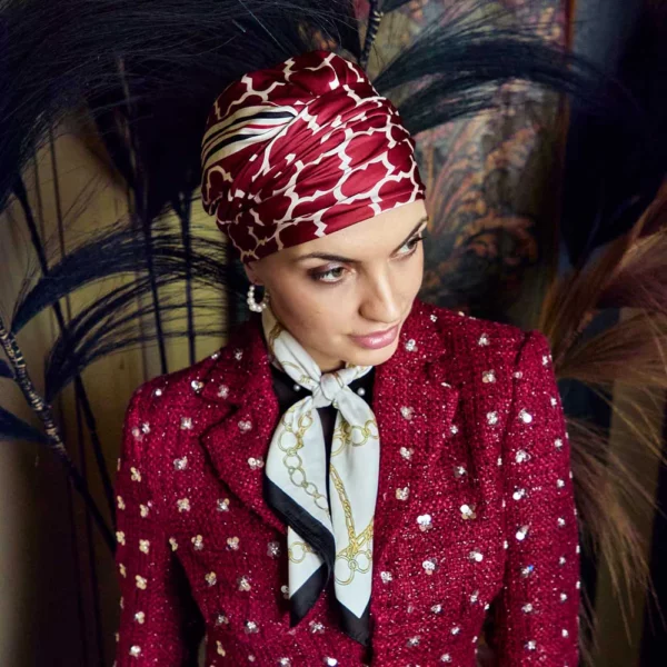 SAPPHIRE BOHO TURBAN - Morrocan Red