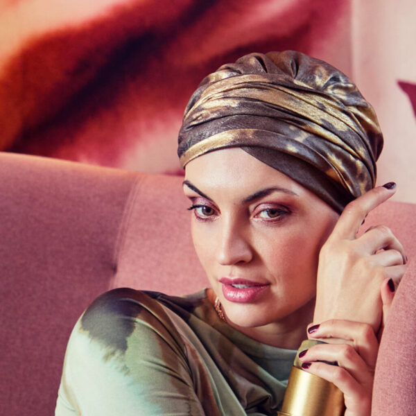 SAPPHIRE BOHO TURBAN - Oriental Gold