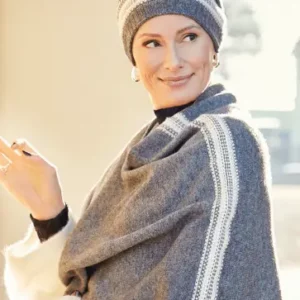 PONCHO CASHMERE - Charming Grey