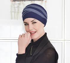 SHANTI TURBAN - Dark Blue Light Lilac