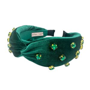 Diadeem Velvet Green Stunning Studs