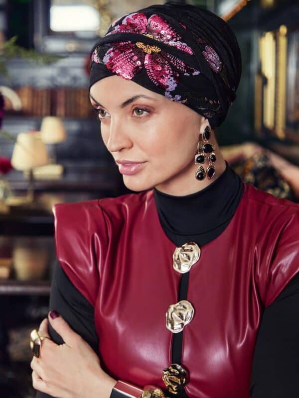 Perla Boho Turban Set Sequins